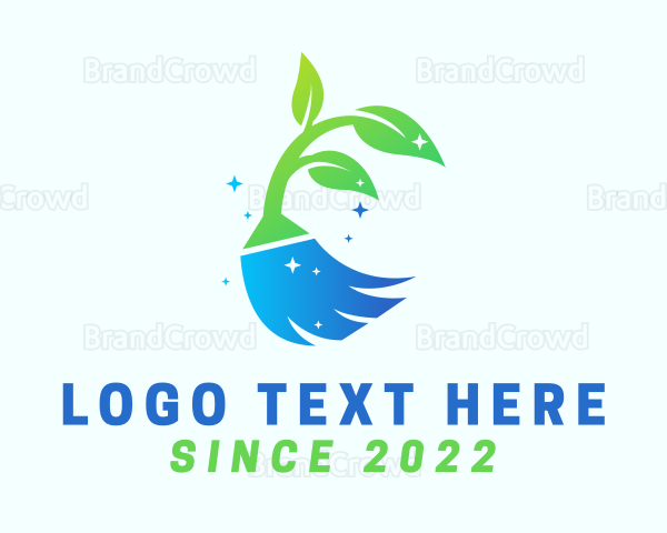 Shiny Eco Cleaning Broom Logo