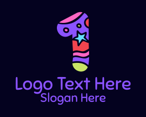 Toy Shop - Colorful Shapes Number 1 logo design