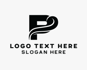 Interior Design - Swoosh Tailoring Apparel Letter P logo design
