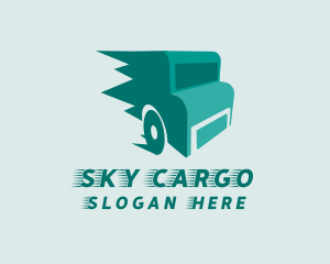 Fast Teal Truck logo design