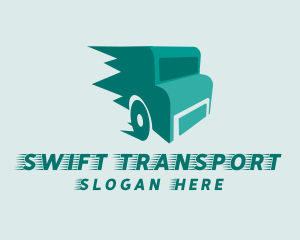 Fast Teal Truck logo design