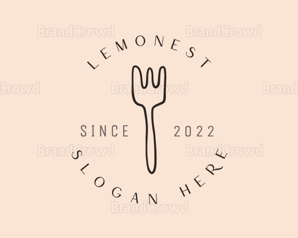 Dinnerware Fork Dining Logo