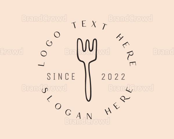 Dinnerware Fork Dining Logo