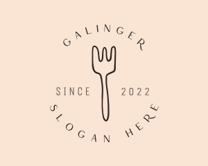 Lunch - Dinnerware Fork Dining logo design