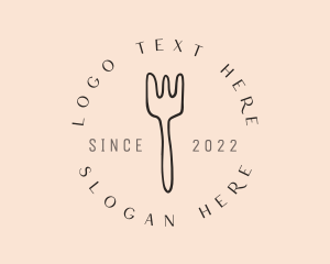 Dinnerware Fork Dining Logo