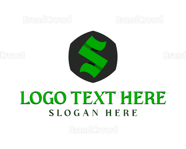 Hexagon Tape Letter S Logo