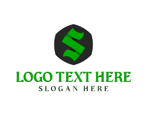 Initial - Hexagon Tape Letter S logo design