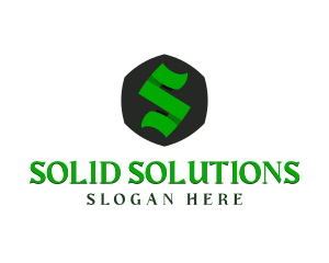 Solid - Hexagon Tape Letter S logo design