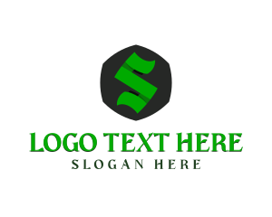 Geometric - Hexagon Tape Letter S logo design