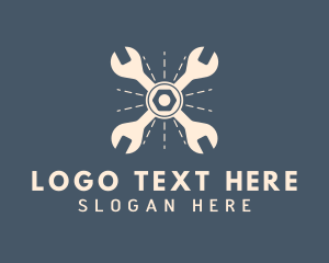 Toolbox - Hex Nut Wrench logo design