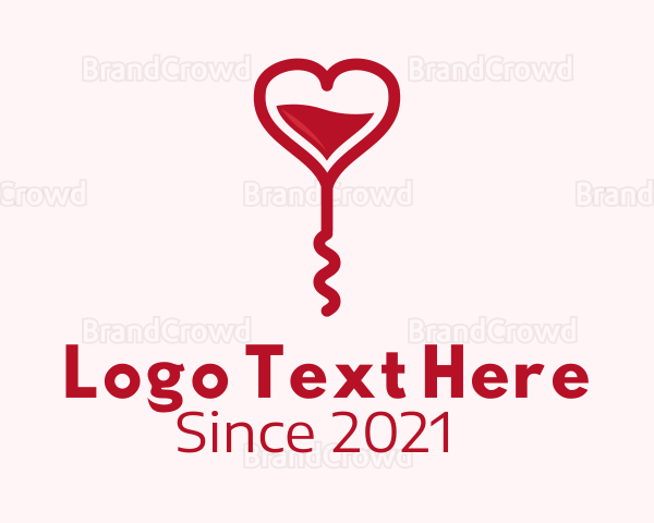 Red Heart Corkscrew Logo