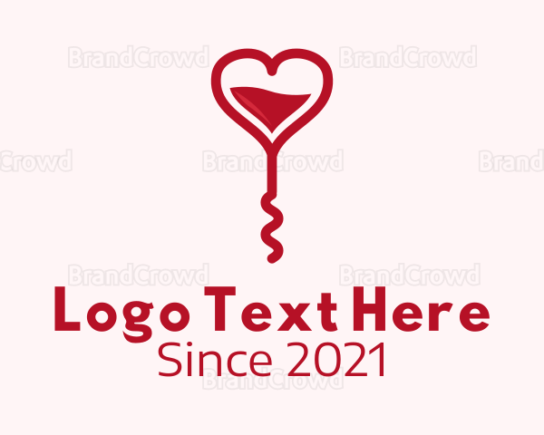 Red Heart Corkscrew Logo