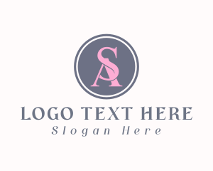 Vlogging - Boutique Letter SA Monogram logo design