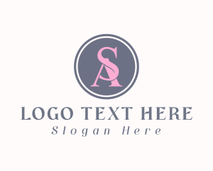 Boutique Letter SA Monogram logo design