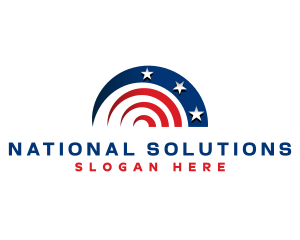 National - American National Patriotic logo design