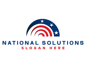 American National Patriotic logo design