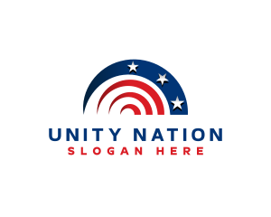 American National Patriotic logo design