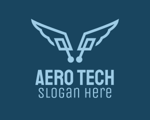 Digital Tech Wings  logo design