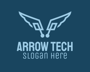 Digital Tech Wings  logo design