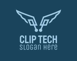 Digital Tech Wings  logo design