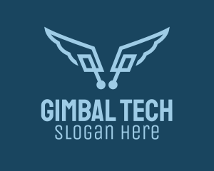 Digital Tech Wings  logo design