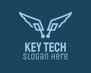 Digital Tech Wings  logo design