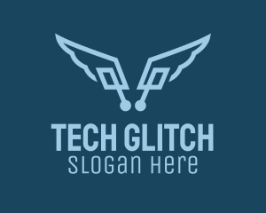 Digital Tech Wings  logo design