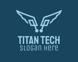 Digital Tech Wings  logo design