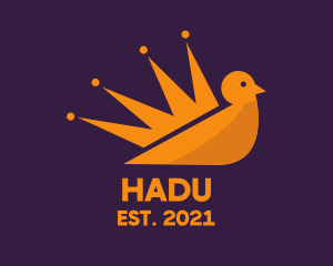 Gold - King Bird Crown logo design