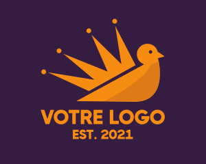 Queen - King Bird Crown logo design