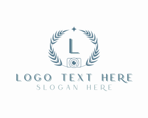 Hobby - Camera Photography Wreath logo design