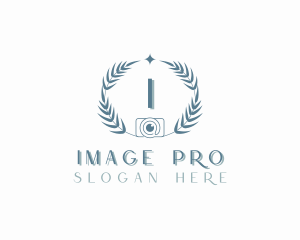 Camera Photography Wreath logo design