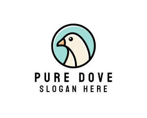 Dove Bird Badge logo design