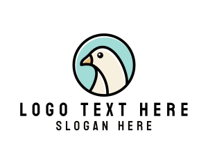 Seagull - Dove Bird Badge logo design