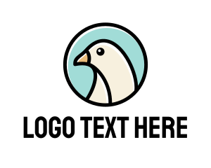 Gull - Dove Bird Badge logo design