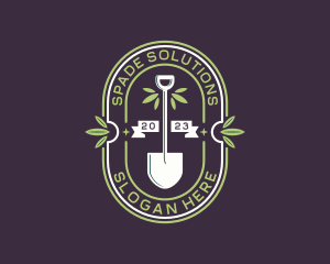 Shovel Gardener Landscaping logo design