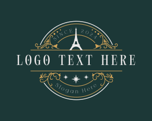 Paris - Tower Landmark Ornament logo design