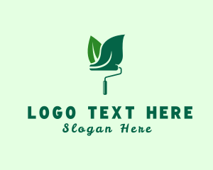 Sustainability - Green Eco Paint Roller logo design