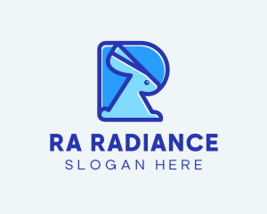 Rabbit Letter R logo design