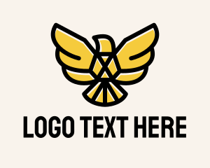 Flight - Bird Gold Eagle logo design