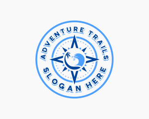 Travel Beach Compass logo design