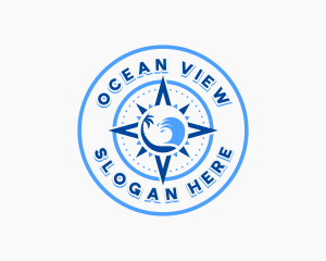 Travel Beach Compass logo design