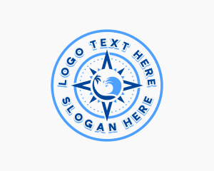 Sea - Travel Beach Compass logo design