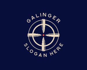 Sniper Bullet Target Scope Logo