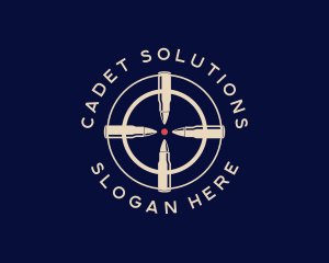 Cadet - Sniper Bullet Target Scope logo design
