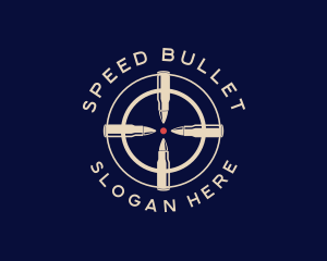 Bullet - Sniper Bullet Target Scope logo design