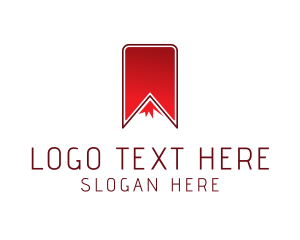 College - Bookmark Library Mountain logo design