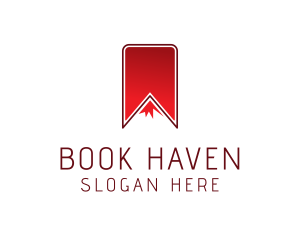 Library - Bookmark Library Mountain logo design