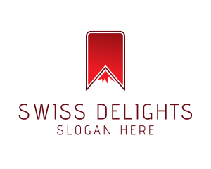 Swiss - Bookmark Library Mountain logo design