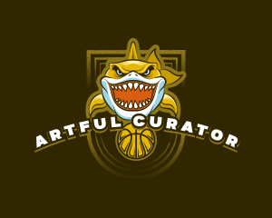 Basketball Varsity Shark logo design